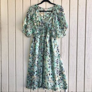 Sundance 100% Silk Floral MIDI Dress size 12